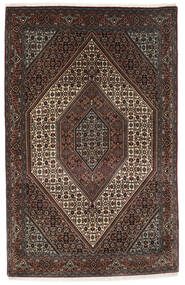 112X177 絨毯 ビジャー 絨毯 オリエンタル 手織り 黒/茶 (ウール, ペルシャ/イラン)