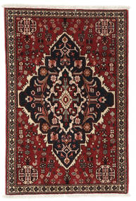 絨毯 アバデ 75X113 黒/深紅色の (ウール, ペルシャ/イラン)