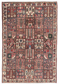  バクティアリ 絨毯 104X152 オリエンタル 手織り 黒/深紅色の (ウール, ペルシャ/イラン)