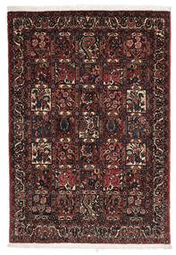 106X153 絨毯 バクティアリ 絨毯 オリエンタル 手織り 黒/深紅色の (ウール, ペルシャ/イラン)