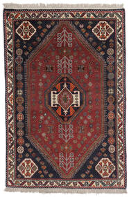 103X152 絨毯 カシュガイ 絨毯 オリエンタル 手織り 黒/深紅色の (ウール, ペルシャ/イラン)