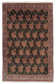  アフシャル 絨毯 126X192 オリエンタル 手織り 黒/深紅色の (ウール, )