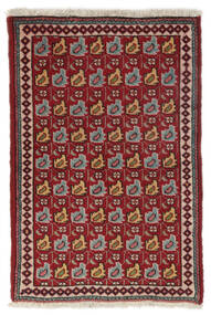  アフシャル 絨毯 90X140 オリエンタル 手織り 濃い茶色/黒 (ウール, ペルシャ/イラン)