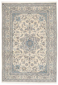  ナイン 絨毯 200X290 オリエンタル 手織り 濃いグレー/暗めのベージュ色の (ウール, ペルシャ/イラン)