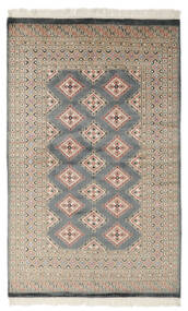  パキスタン ブハラ 2Ply 絨毯 124X198 オリエンタル 手織り 濃いグレー/薄茶色 (ウール, パキスタン)