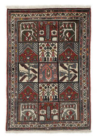  バクティアリ 絨毯 102X151 オリエンタル 手織り 黒/濃い茶色 (ウール, ペルシャ/イラン)