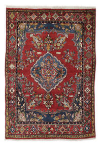  ハマダン 絨毯 152X215 オリエンタル 手織り 濃い茶色/黒 (ウール, ペルシャ/イラン)