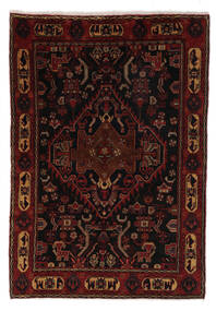  ナハバンド 絨毯 155X220 オリエンタル 手織り 黒/ベージュ (ウール, ペルシャ/イラン)