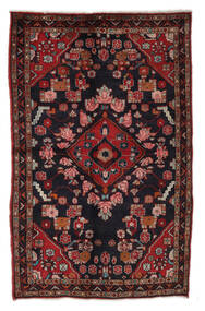  アラク 絨毯 132X213 オリエンタル 手織り 黒/濃い茶色 (ウール, ペルシャ/イラン)