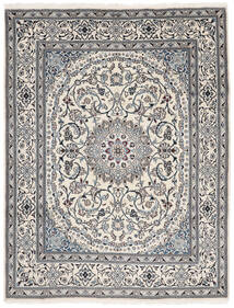  ナイン 絨毯 200X257 オリエンタル 手織り 黒/濃いグレー (ウール, ペルシャ/イラン)