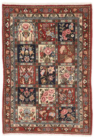 105X150 絨毯 バクティアリ Collectible 絨毯 オリエンタル 手織り 黒/深紅色の (ウール, ペルシャ/イラン)