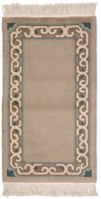  ネパール Original 絨毯 90X160 モダン 手織り 茶/濃い茶色 (ウール/バンブーシルク, ネパール/チベット)