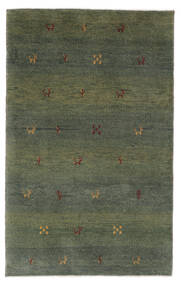  ギャッベ ペルシャ 絨毯 94X150 モダン 手織り 黒/深緑色の (ウール, )