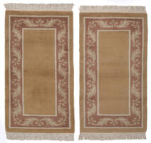手織り ネパール Original 絨毯 90X160 茶/オレンジ 小 絨毯 
