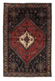 154X233 絨毯 オリエンタル シラーズ 絨毯 黒/茶 (ウール, ペルシャ/イラン)