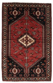 165X253 絨毯 オリエンタル シラーズ 絨毯 黒/深紅色の (ウール, ペルシャ/イラン)