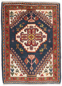  カシュガイ 絨毯 65X89 オリエンタル 手織り 黒/濃い茶色 (ウール, ペルシャ/イラン)