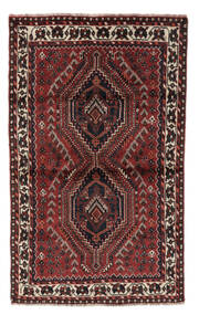 手織り シラーズ 絨毯 101X165 ペルシャ ウール 絨毯 黒/深紅色の 小 絨毯 