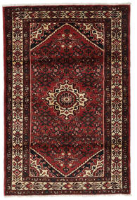 絨毯 ホセイナバード 絨毯 114X173 黒/深紅色の (ウール, ペルシャ/イラン)