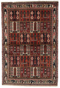  バクティアリ 絨毯 107X158 オリエンタル 手織り 黒/濃い茶色 (ウール, ペルシャ/イラン)