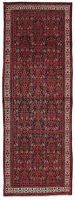 絨毯 ペルシャ ハマダン 絨毯 111X308 廊下 カーペット 黒/深紅色の (ウール, ペルシャ/イラン)