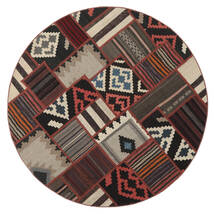 絨毯 ペルシャ Tekkeh キリム Ø 150 ラウンド 黒/深紅色の (ウール, ペルシャ/イラン)