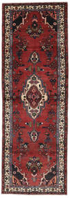 絨毯 ペルシャ ハマダン 絨毯 103X300 廊下 カーペット 黒/深紅色の (ウール, ペルシャ/イラン)