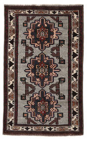  バルーチ 絨毯 106X173 オリエンタル 手織り 黒/ホワイト/クリーム色 (ウール, アフガニスタン)