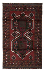 絨毯 バルーチ 112X194 黒/深紅色の (ウール, アフガニスタン)