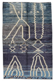  Moroccan Berber - Afghanistan 絨毯 119X187 モダン 手織り 黒/紺色の (ウール, アフガニスタン)