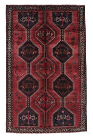  シラーズ 絨毯 157X246 オリエンタル 手織り 黒/深紅色の (ウール, )