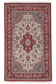 絨毯 クム Kork/シルク 絨毯 124X207 深紅色の/茶 ( ペルシャ/イラン)