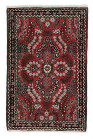 80X123 絨毯 オリエンタル リリアン 黒/深紅色の (ウール, ペルシャ/イラン)