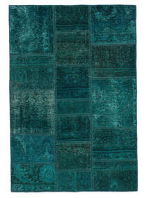  パッチワーク - Persien/Iran 絨毯 107X156 モダン 手織り 黒/紺色の (ウール, ペルシャ/イラン)