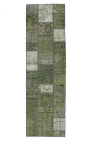  Patchwork - Persien/Iran 絨毯 75X253 モダン 手織り 廊下 カーペット 深緑色の/グリーン (ウール, )