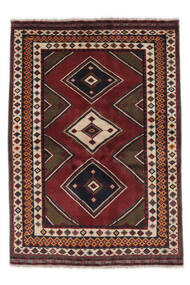 絨毯 オリエンタル カシュガイ 絨毯 129X184 黒/茶 (ウール, ペルシャ/イラン)