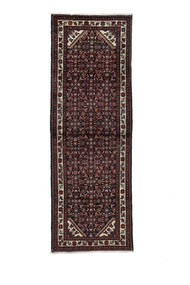 絨毯 ペルシャ ホセイナバード 絨毯 105X305 廊下 カーペット 黒 (ウール, ペルシャ/イラン)