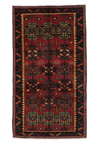 160X285 絨毯 ロリ オリエンタル 黒/深紅色の (ウール, ペルシャ/イラン)
