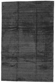  Bamboo シルク ルーム - 訳あり商品 絨毯 200X300 モダン 黒 ( インド)