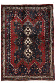  アフシャル 絨毯 163X232 オリエンタル 手織り 黒/深紅色の (ウール, )