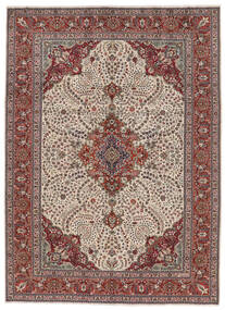 絨毯 ペルシャ タブリーズ 250X341 茶/深紅色の 大きな (ウール, ペルシャ/イラン)