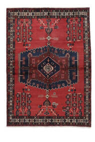  アフシャル 絨毯 155X206 オリエンタル 手織り 黒/深紅色の (ウール, ペルシャ/イラン)