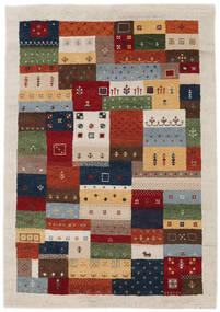 手織り ギャッベ インド Fine 絨毯 140X200 ウール 絨毯 ベージュ/深紅色の 小 絨毯 