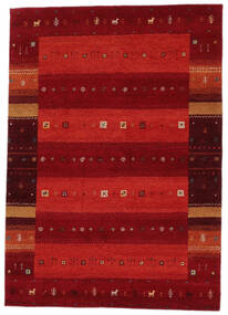  ギャッベ インド 絨毯 160X230 モダン 手織り 深紅色の/黒 (ウール, インド)