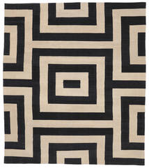 絨毯 キリム モダン 絨毯 250X300 黒/オレンジ 大きな (ウール, アフガニスタン)