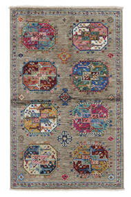 100X158 絨毯 Shabargan 絨毯 オリエンタル 手織り 茶/ダークイエロー (ウール, アフガニスタン)