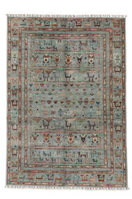  Shabargan 絨毯 147X209 オリエンタル 手織り 深緑色の/ホワイト/クリーム色 (ウール, アフガニスタン)