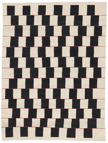  キリム モダン 絨毯 200X300 モダン 手織り 黒/暗めのベージュ色の (ウール, アフガニスタン)