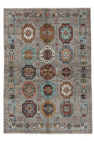  Shabargan 絨毯 173X252 オリエンタル 手織り 黒/濃いグレー (ウール, アフガニスタン)