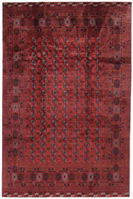  Classic アフガン 絨毯 200X302 オリエンタル 手織り 黒/濃い茶色 (ウール, アフガニスタン)